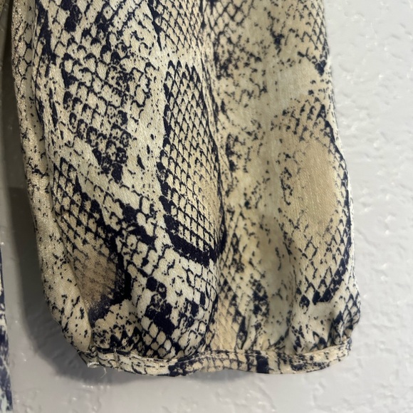 ZARA Snake Print Button Front Dress Size Small - Picture 7 of 11